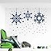 Decalcomanie Da Muro Di Natale Con Fiocchi Di Neve Di Neve Congelata Merry Christmas Home Window Art Decor Vinile Adesivo Da Parete Rimovibile Dimensioni65 * 46Cm