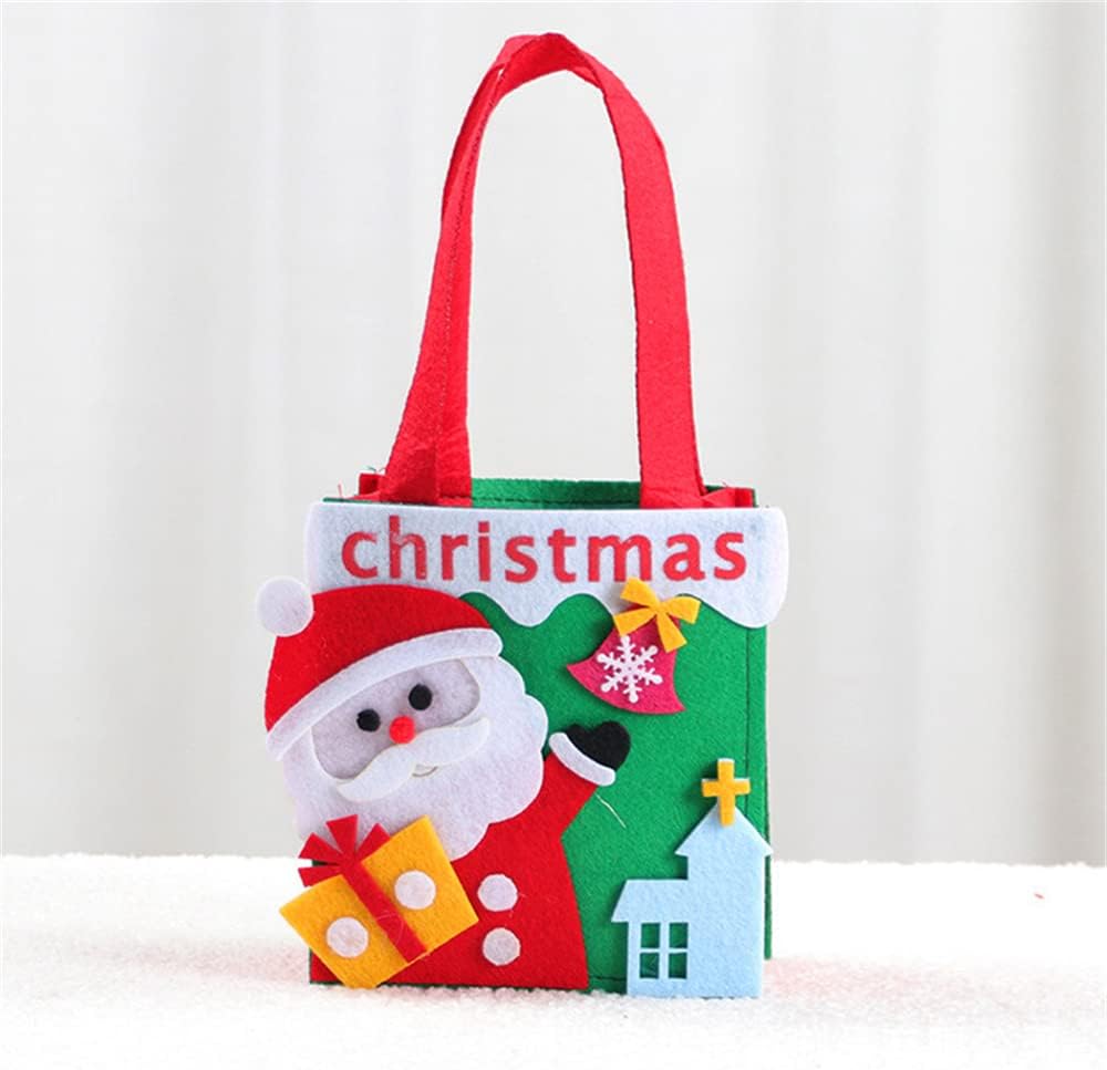Wuluwala 3 PCS Christmas Candy Bags Gift Treat Bags for Favors and Decorations Super Cute Snowman Santa Claus (christmas bag)