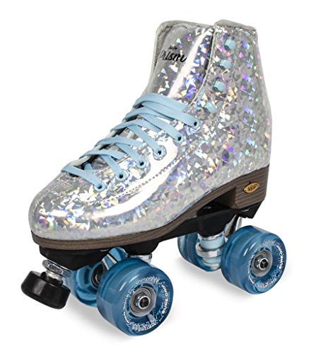 Sure-Grip Prism Plus Roller Skates Outdoor Motion Wheels (Silver, Size 10)