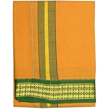 Cotton Dhoti for Men Mundu Vesthi 2 Meter South Indian Sari Border Color Dhoti Festival Onam Pongal Deepavali