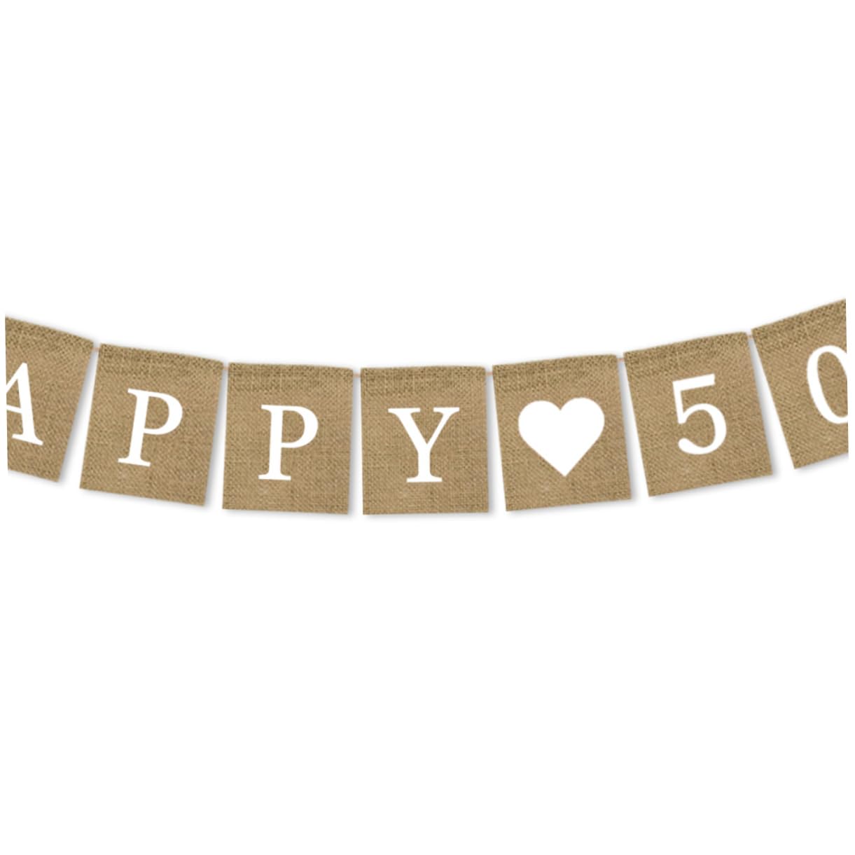 STOBAZA 3pezzi Striscione Juta Happy Birthday Decorazione Festone Per Compleanno Bandierine Da Appendere Per Feste Atmosfera Festiva Per Interni Ed Esterni Resistente Qualità Per