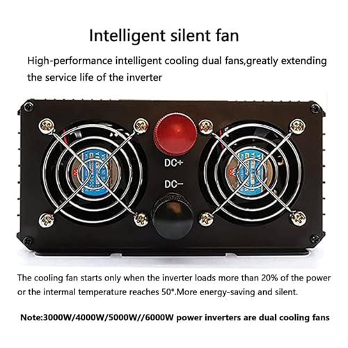 Inverteur d'onde sinusoïdale pure 6000W haute puissance pour conversion DC AC stable