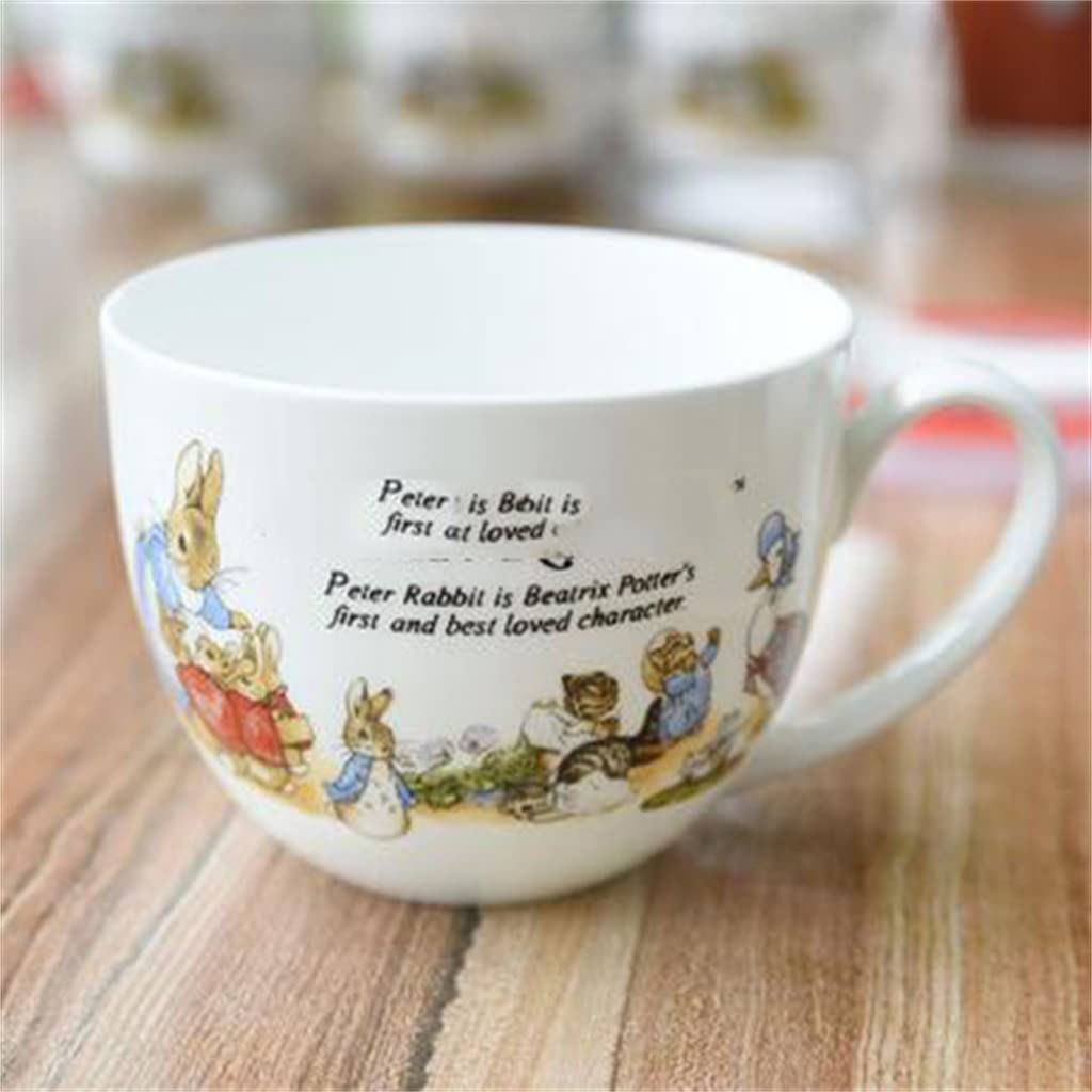 Duży Kubek Kawy z Kreskówką Królik Ceramiczny Kubek Mleka Porcelanowy Kubek Herbaty Piękny (D 700ML)