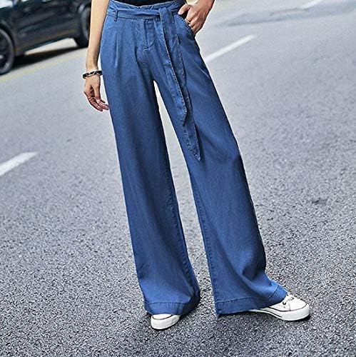 Unknow Donne Moderne Jeans Donne Vita Alta Tencel Jeans Donna Gamba Larga  Denim dei Jeans Pantaloni Lavato Blue Jeans Pantaloni Pantaloni Jegging  (Color : Blue, Size : XL) : Amazon.it: Abbigliamento