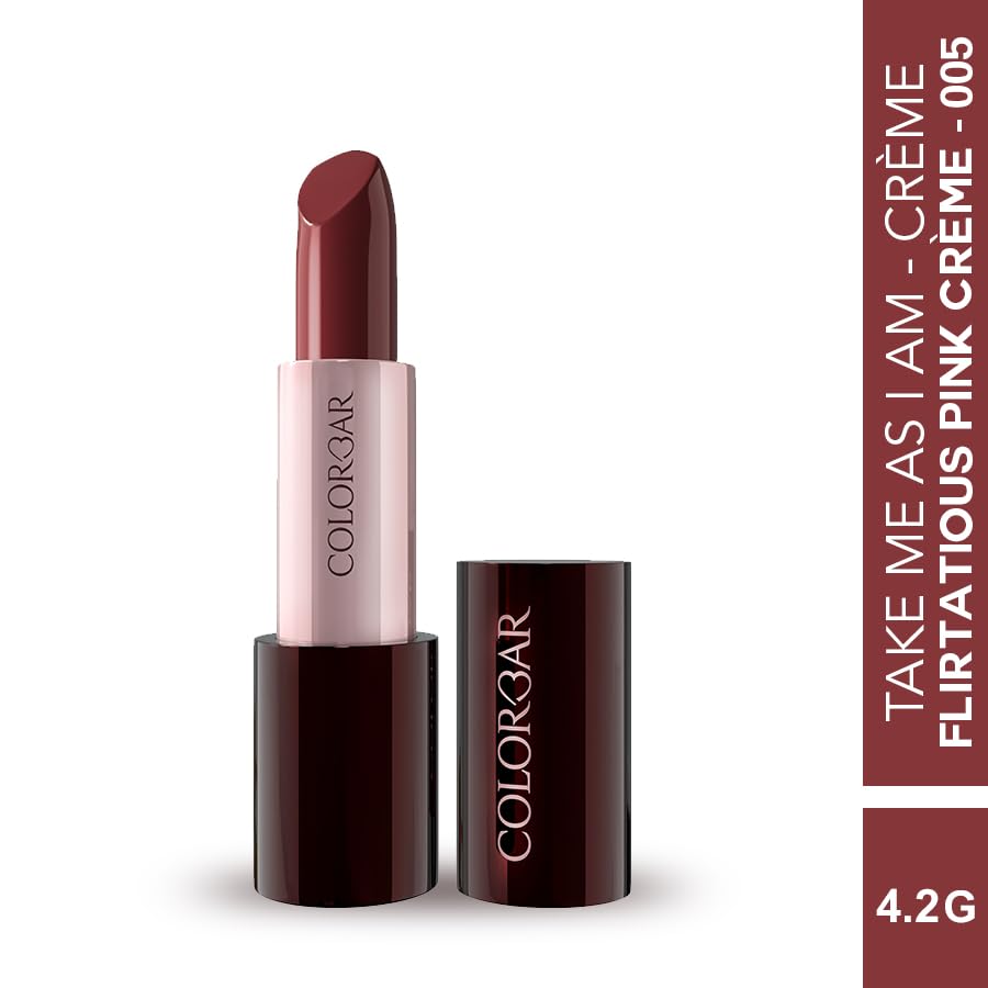 Image of Colorbar Take Me As I Am Vegan Creme Lipstick Flirtatious Pink Creme-005