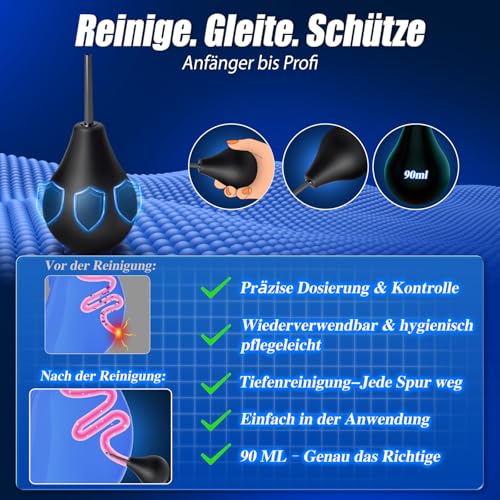 5 Stück Analplug# für Männer Frauen mit Analdusche für Analverkehr, 4 Größen Ø2.29  bis Ø4.06 cm Anal Plug für Anfängern bis Profis, T-Basis Silikon Buttplug Analplugs Anal Dildo Sexspielzeug-Sets