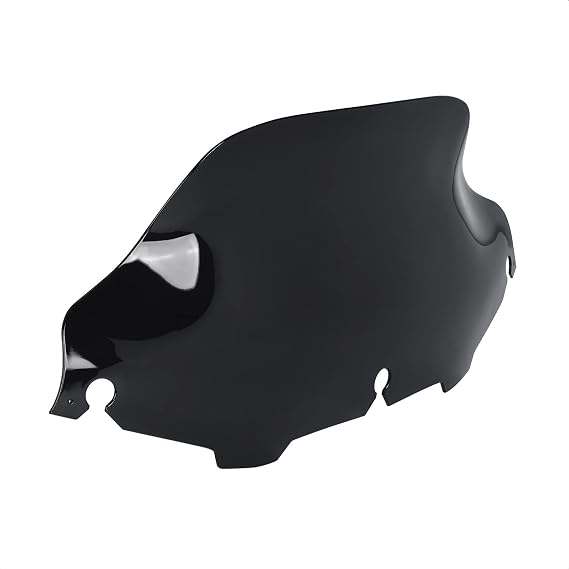 8 inch Windshield for Harley Davidson Touring Electra Glide Street Glide Tri Glide 1996-2013 Wave Windscreen (Black)
