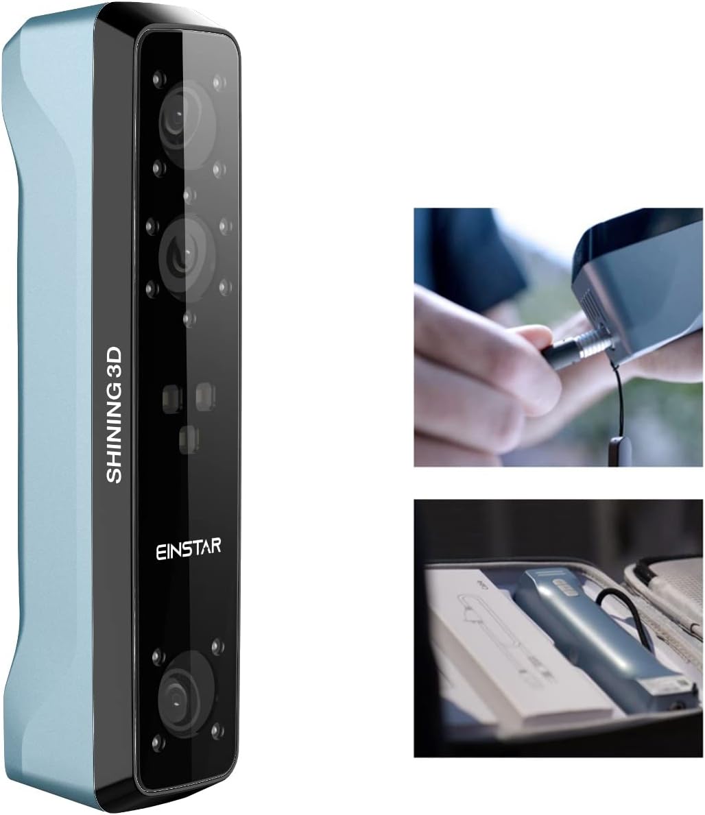 Shining3D [ Einstar ] Handheld 3D Scanner with Built-in RGB Color Camera, 14 Fps Scanning Speed for 3D Printing, Healthcare, Art