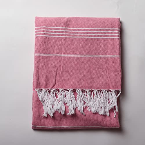 Puskul - Bridesmaid, Bachelorette Party Gifts Turkish Towels - Affordable Pack Of 10: 10 Pieces Peshtemal Towels For Beach, Bath, Gym, Spa, Oversized, Thin,Soft (Pink) #TOP7