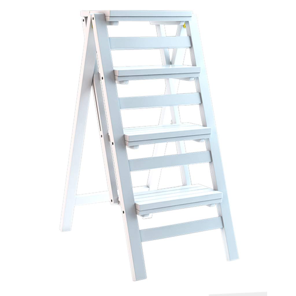Escabeau pliant portable adulte intérieur bois avec échelle élargie