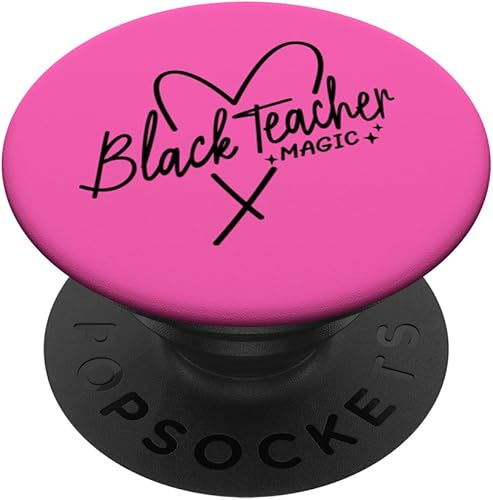 Black Teacher Magic School Melanin Poppin African Queen PopSockets Swappable PopGrip