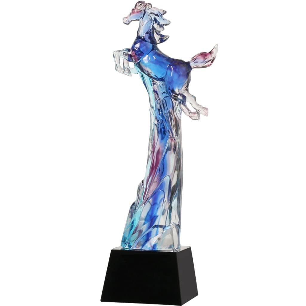 Trofeo Trofeo Creativo De Talla De Caballo Animal, Copas De Premio Artesanales De Esmalte De Colores Antiguos, Regalo De Apertura De Empresa, Premios Corporativos, Grabado Gratis