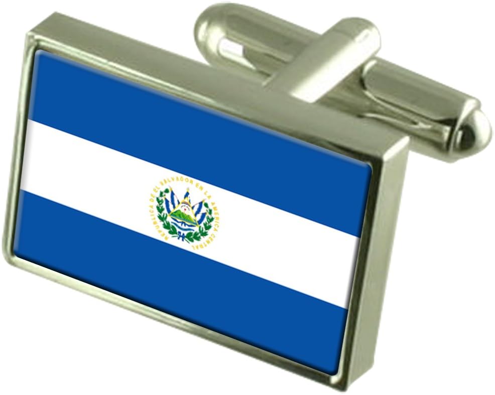 El Salvador Flag Cufflinks Pouch