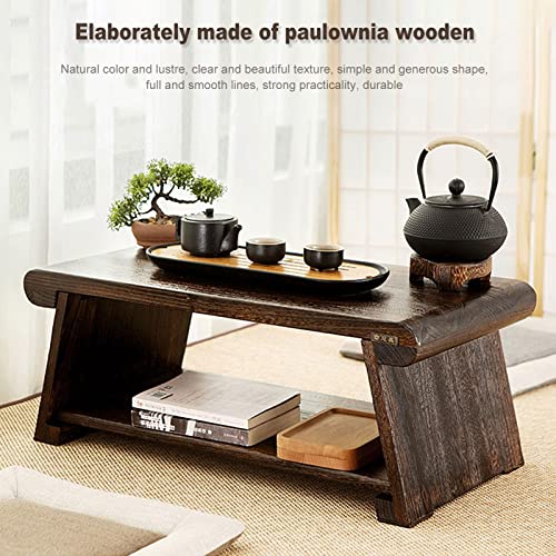 Table de méditation pliable marron pour salon et thé - 4