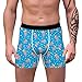 Aueyan Popcorn Underwear Mens Funny Gifts Colorful Briefs Underwear for Men Cool Blue Pajama Underpants Fun Novelty Boxers No Fly No Pouch,XL