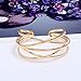 FUTIMELY Boho Chunky Cuff Bracelet for Women,Gold/Silver/Rose gold Multi-layer Cross Wire Bangle Bracelets Open Adjustable Wide Cuff Bracelet Fashion Statement Jewelry