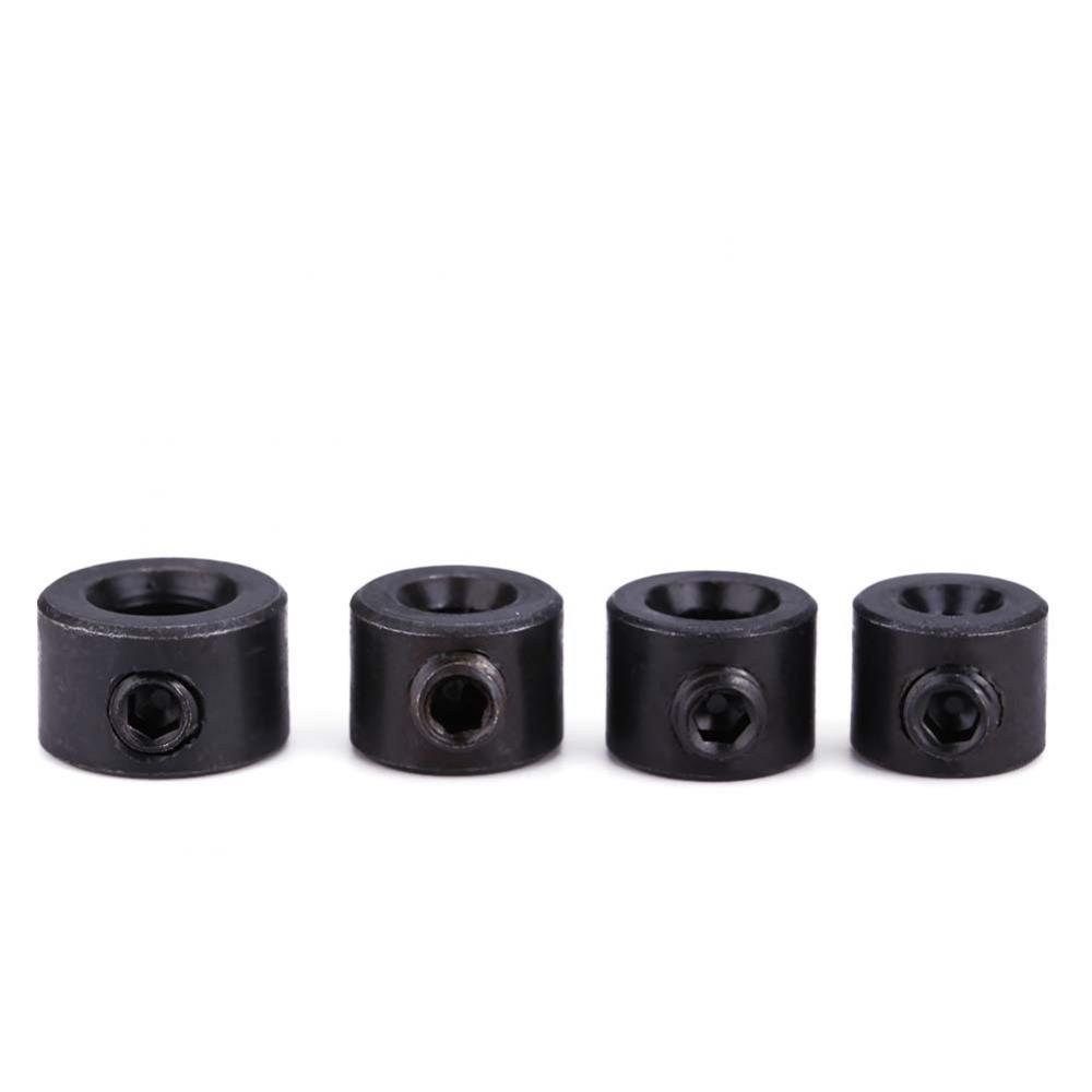 Ensemble De 9 Butées De Profondeur Pour Forets - Diamètres 3 à 12 Mm - En Acier Au Carbone - Avec Clé Hexagonale - Pour Perçage Précis Sur Bois, Métal