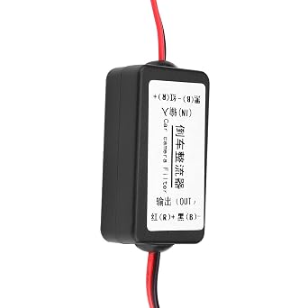 12V DC Car Rearview Camera Power Relay Capacitor Filter Rectifier