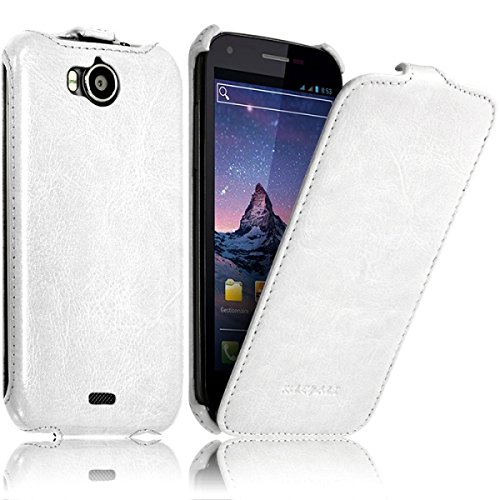 Seluxion - Housse Coque Etui pour Wiko Cink Peax/Peax 2 Couleur Blanc