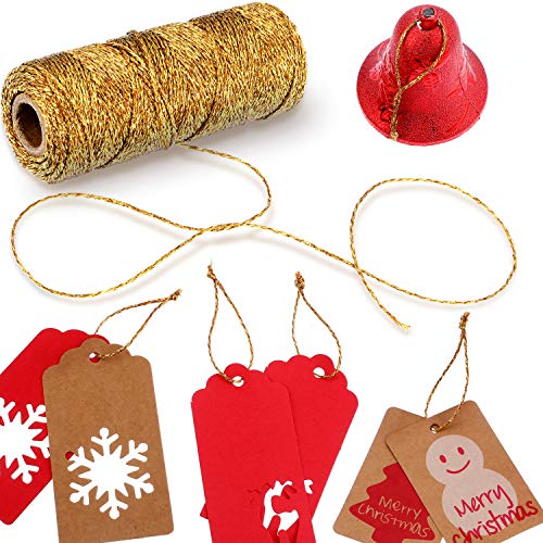 image for Pangda Metallic Baker Twine Christmas Craft Twine Present Wrapping Cor