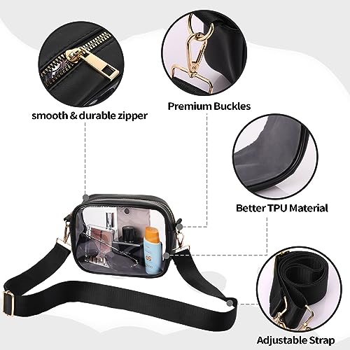 Bolsa transparente aprobada yuanming con diseño cruzado funcional 5
