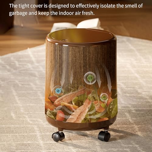 Corbeille à papier grain de bois chic pour salle de bain