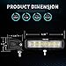 oEdRo LED Light Bar 2pcs 6 Inch 18W LED Work Light Off Road Lights Car Boat Lights Fog Driving Light Lamp Compatible for UTE SUV 4X4 4WD ATV Jeep 3 Years Warranty (Spot Fog Lamp)