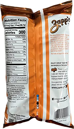 Zapps Potato Chips - Regular - 2 oz (Pack of 6) Total 12 Ounces