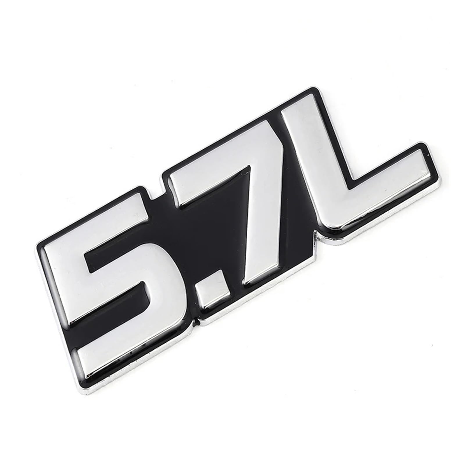 OVARIA 3D Metal 4.0L 4.6L 4.7L 5.0L 5.7L 6.0L 6.2L 6.4L 7.0L Car Sticker Rear Trunk Emblem Badge Decals Fit For BMW Fit For Audi Fit For Honda Fit For Mazda Fit For Toyota(For 5.7L Sticker)