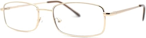 Miniatura 2 de SA106 Lentes transparentes con borde ovalado extra estrecho de metal redondo retro vintage