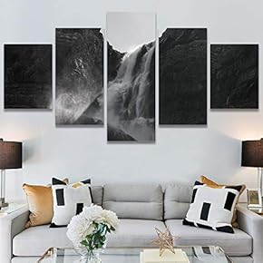 SIGNWIN 5 Panel Canvas Wall Art High Contrast...