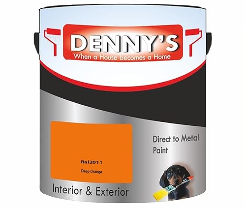 SCOOBYS PAINTS BACK IN THE MIX Direct to Rust Metal Paint, Quick-Drying, Durable Anti-Rust Coating, Interior & Exterior, Perfect for Metal Surfaces, Fences, Gates, Railings, No Primer (Deep Orange)