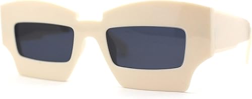 Miniatura 2 de SA106 Gafas de sol rectangulares con diseño geométrico de hoja de afeitar para mujer