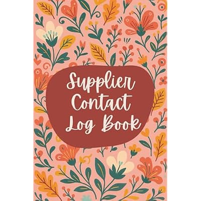 Supplier Contact Log Book (6 x 9 Inches)