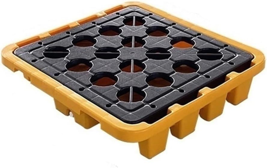 Heavy Duty Spill Tray, Spill Plastic Pallet with Drain Port, Detachable Spill Containment Pallet, Drum Spill Containment for Warehouse, Repair Shop(B)
