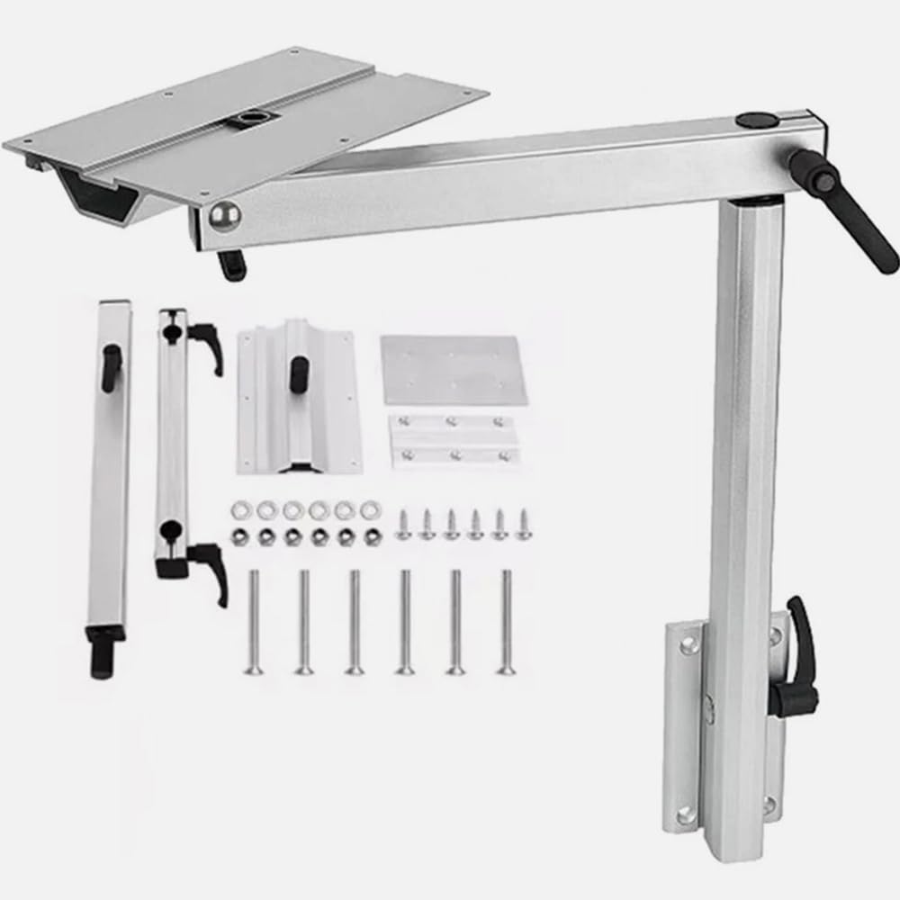 Blendra 360° Swivel Adjustable Table Legs with Adjustable Height for Motorhome Campervans Conversions Lorry Boat(Sliver)