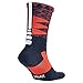 Nike Men's LeBron Hyper Elite Basketball Dri-Fit Crew Socks Navy Blue Orange