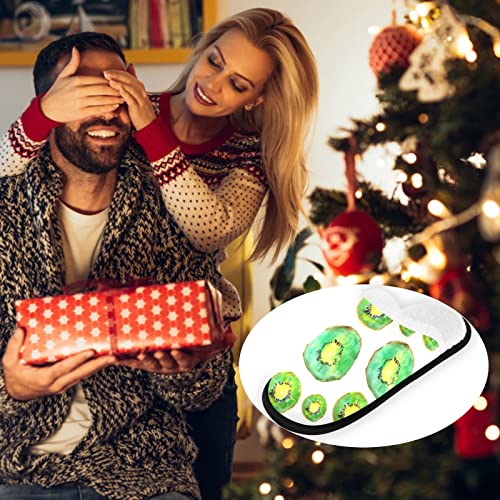 visesunny Kiwi Fruit Watercolor Cozy Fuzzy Mens Womens Memory Foam House Slippers Plush Fleece Indoor Outdoor Slipper2