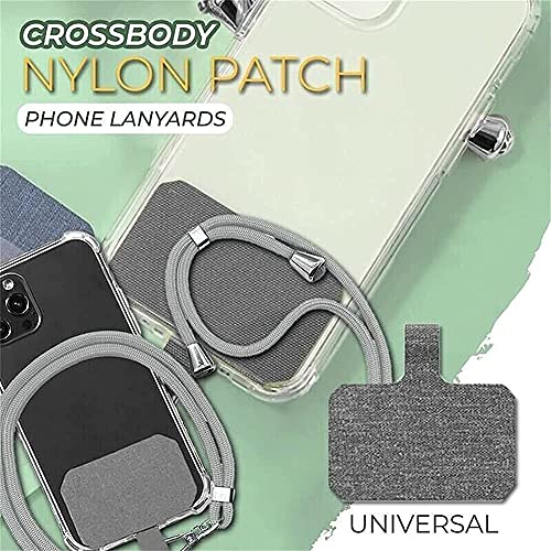 Cordões de telefone de nylon transversais universais, alças antiperda para telefone no pescoço, Pret