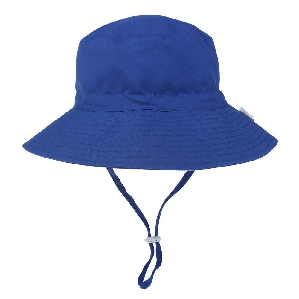 DRESHOW Baby Sun Hat Toddler Kids Sun Protection Cap Unisex Summer Bucket Hats with Chin Strap UPF 50+ for 0-6 Months