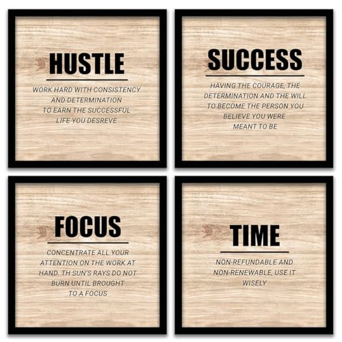 Image of kotart Engineered Wood-Frames For Wall Decor-Motivational Photo Frames For Wall Decoration-Quotes Wall Poster With Frame For Room Living Room (Art 3, 13x13 inch)
