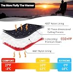 0 Degree Sleeping Bag for Adults - 650 Fill Power Down Bag for Cold Weather 10F /0F / -4F / -9F Large Lightweight
