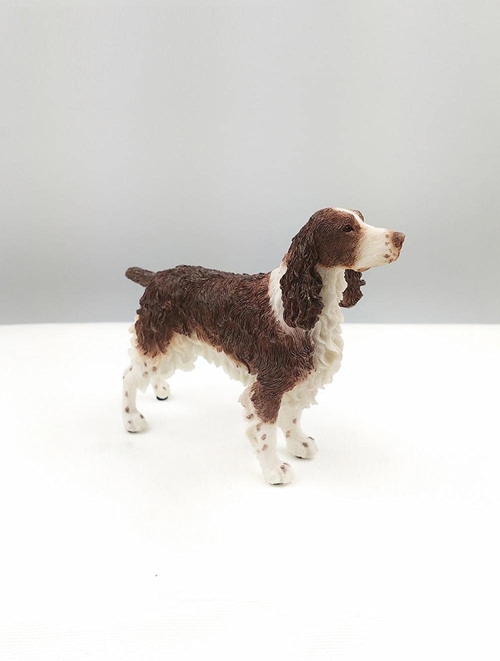 YNIYUJKL Centerpieces Ornaments Home Tabletop Desk Decorations Figurine,For Outside Springer Spaniel Dog Model Simulation Animal Car Decoration Decoration With Soldier Brown And White