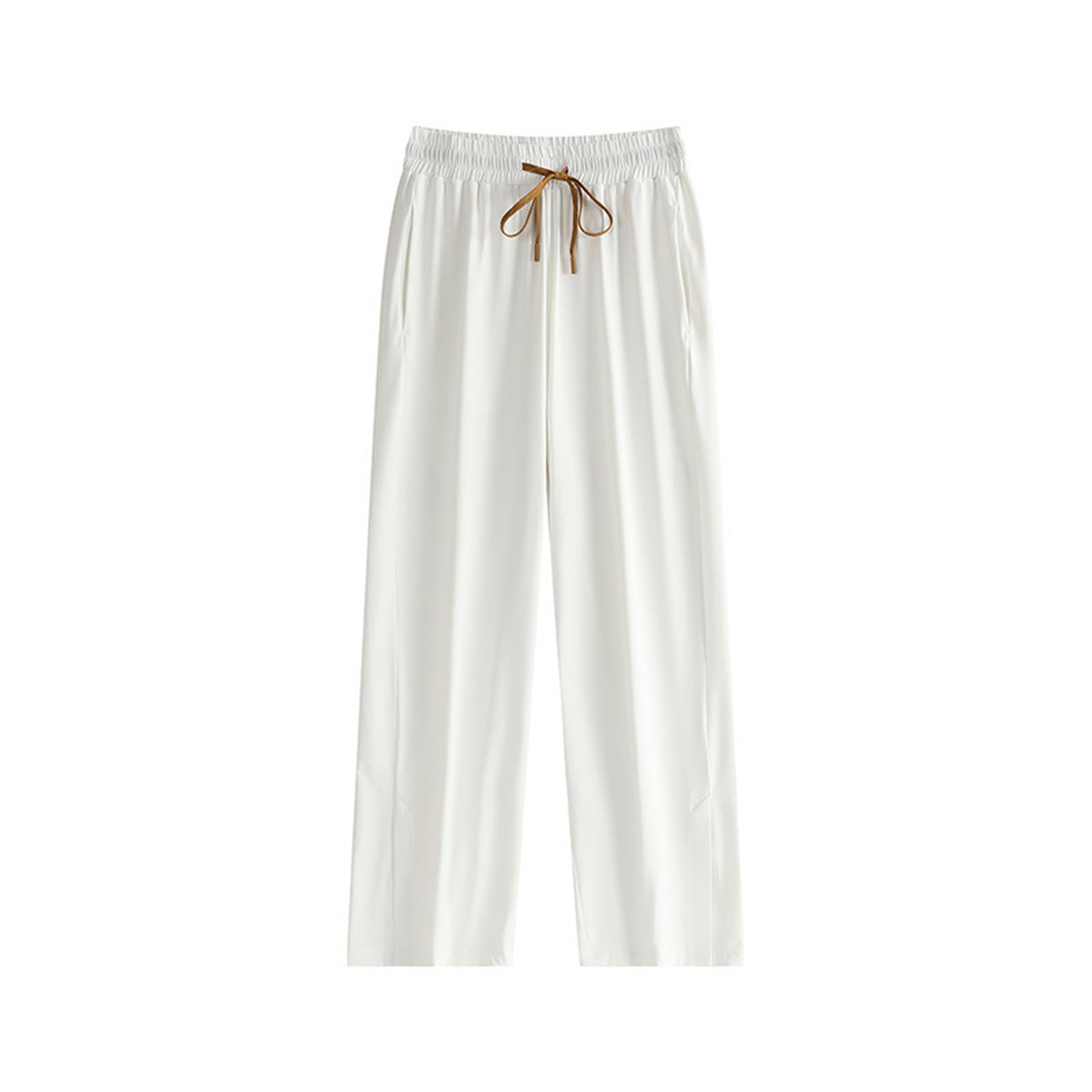 Pantalones deportivos de seda de hielo para mujer, pantalones súper elásticos para hombre y mujer, estilo casual para correr