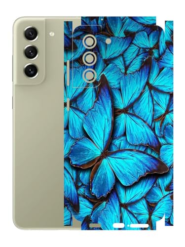 Image of AtOdds - Full Body Back Screen Guard Protector Film - Lamination Wrap Skin Sticker Compatible with Samsung Galaxy S21 FE | Scratchproof Matte Finish (Design - Butterfly)