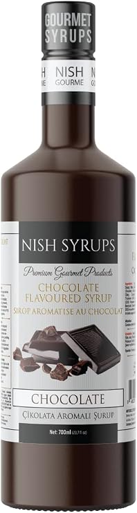 Nish Chocolate, Strawberry, White Chocolate Flavored Syrup Set of 3 (3x700 ml)