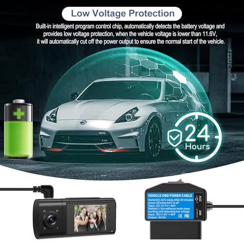 Cable OBD para dashcam que evita descargas de batería con modo ACC y Tipo C 3