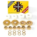 Trouble Bushings für Skateboard-LKWs • Hard 100A • Cushion Rebuild Bushing Kit • Weiß/Gold (BH1)