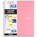 Mead Five Star Wirebound 1-Subject Notebook, 100 Sheets, College Rule-Pink