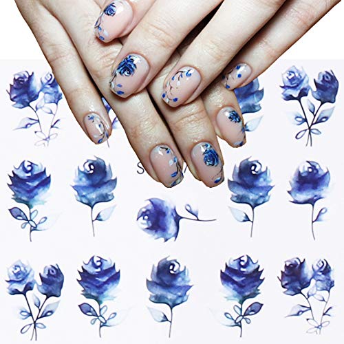 13 Sheets Black Nail Art Stickers Water Transfer Decals Nail Supplies Decorations Accessories With Flowers Necklace Jewelry Dream Catcher Feather Design Foil Tattoo For Diy Nail Manicure Tips #TOP3